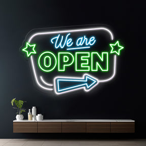 We Are Open Led Neon Sign Business Shop Decor Sign Light