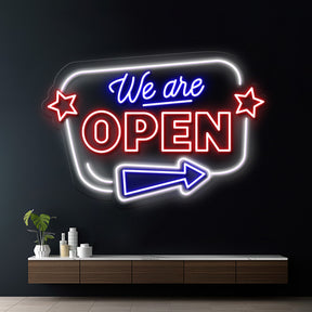 We Are Open Led Neon Sign Business Shop Decor Sign Light