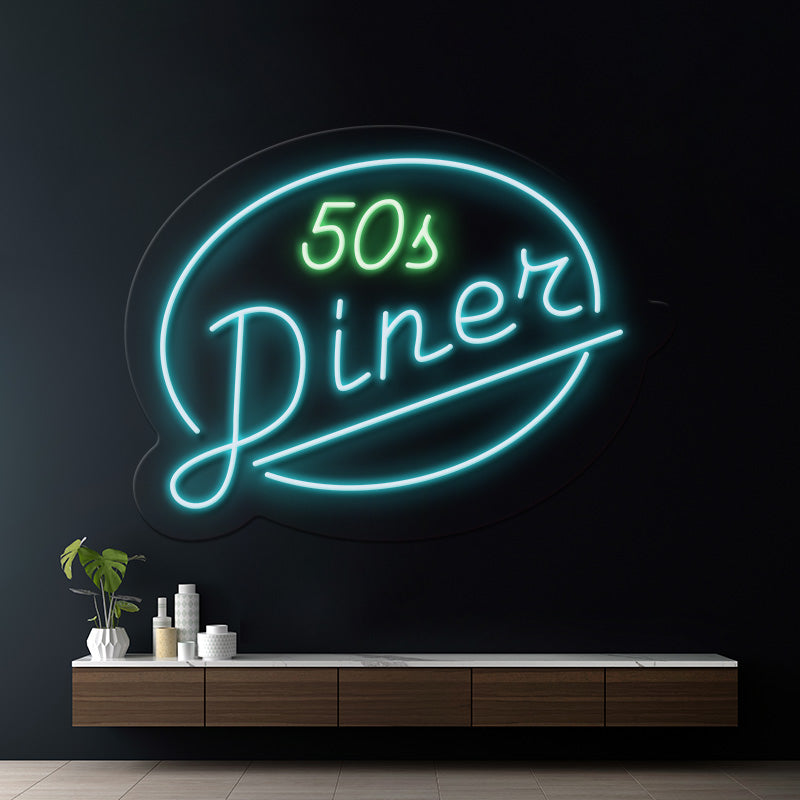 50s Diner Neon Sign Business Shop Decor Sign