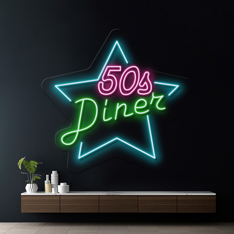 50s Diner Led Neon Sign Shop Decor Light Sign