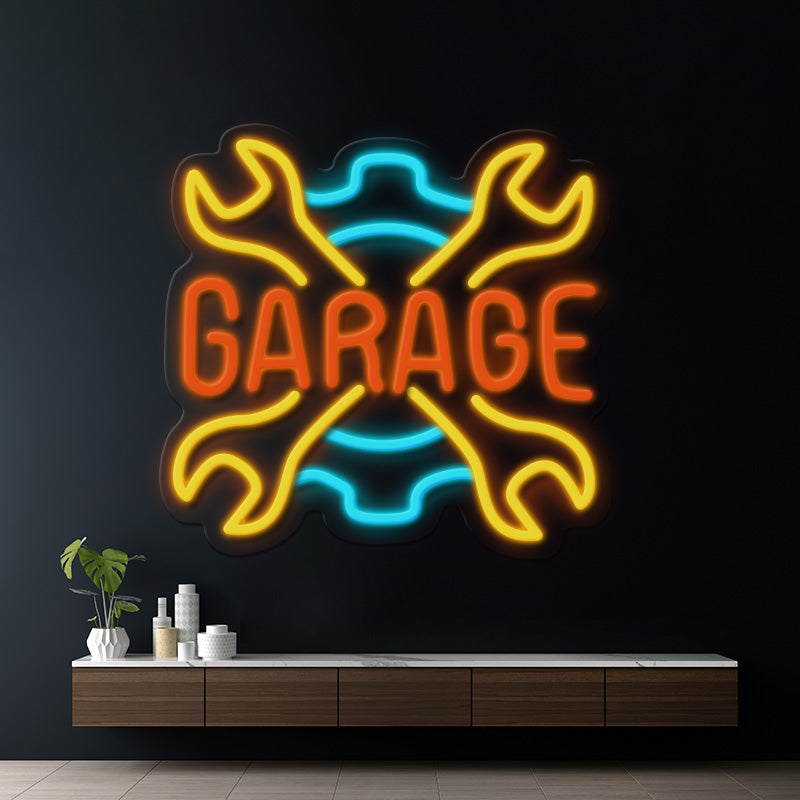 Custom  Colorful Garage Led Neon Sign Business Shop Decor Sign Light