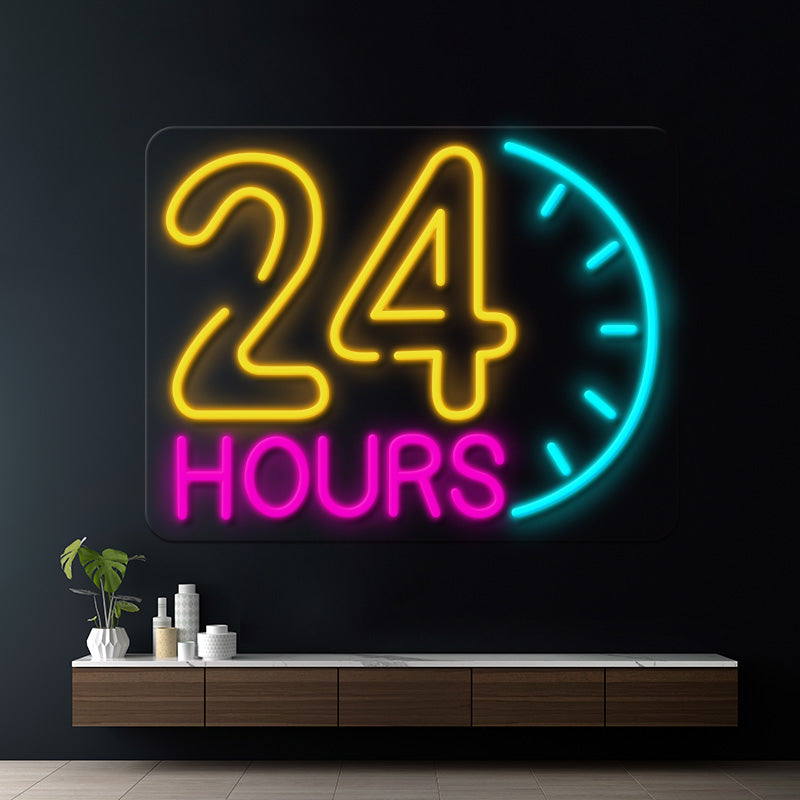 24 Hours Led Neon Sign Shop Open Led Neon Sign