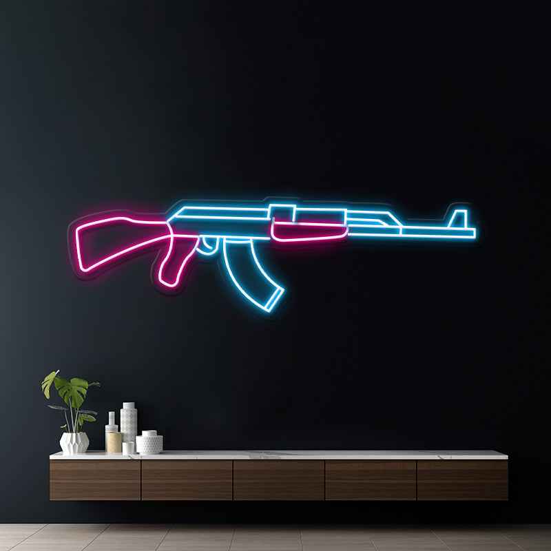 AK47 Gun Led Neon Signs CSGO Game Room AK47 Wall Decor