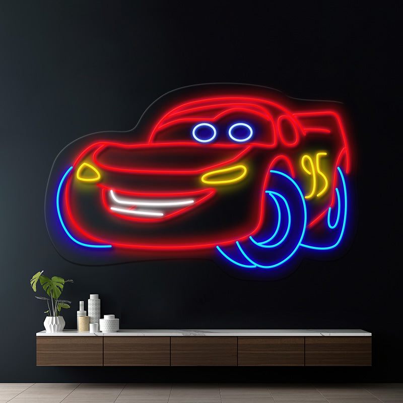 Lightning McQueen Led Neon Sign Kids Gift Room Decor