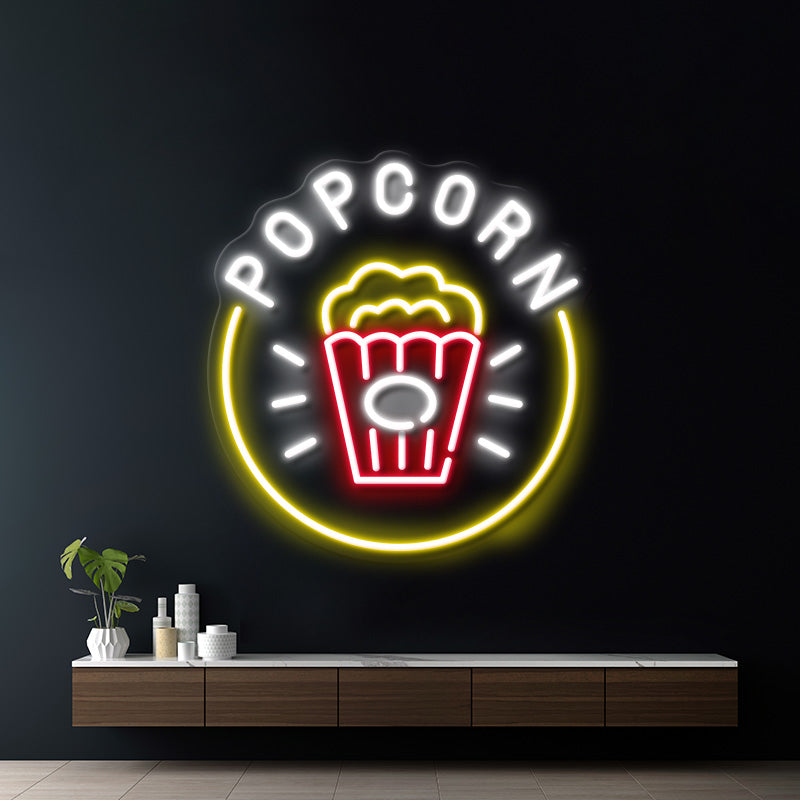 POPCORN Led Neon Sign Light Business Shop Decor Sign