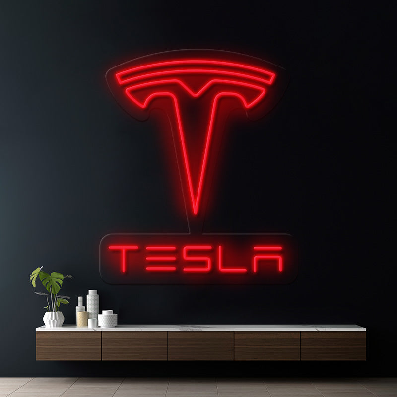 Tesla Led Neon Sign Garage Decor Neon Light