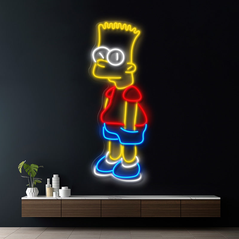 Simpson Bart Neon Led Sign Wall Art Decor Sign Kids Gift