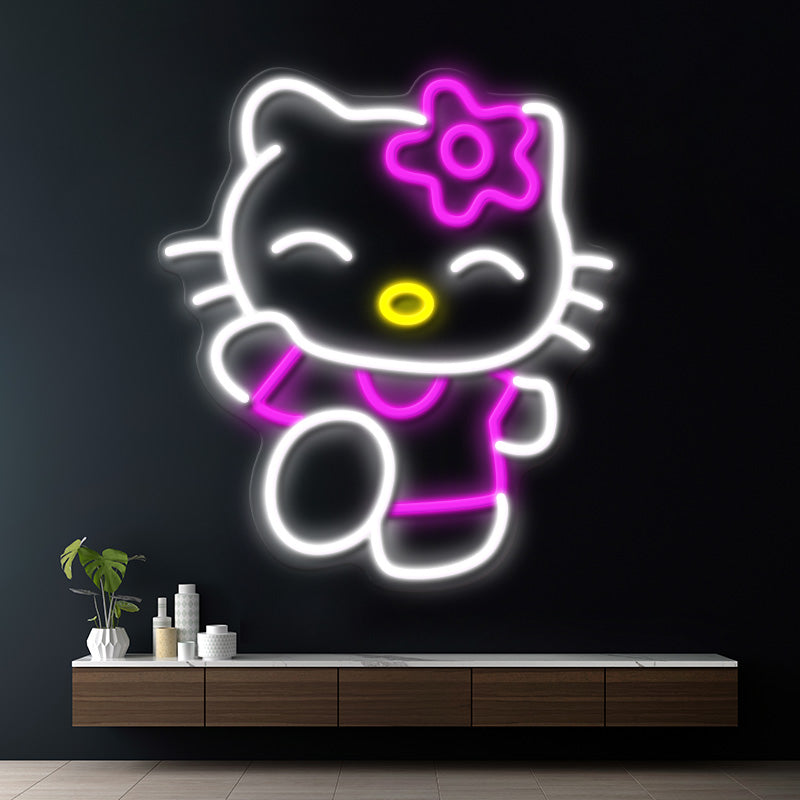 Hello Kitty Neon Sign for Girls Gift Room Wall Decor