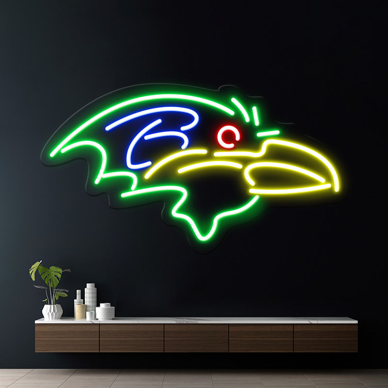 Baltimore Ravens LED Neon Sign Sports Team Logo Sign