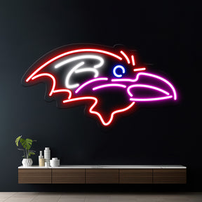 Baltimore Ravens LED Neon Sign Sports Team Logo Sign