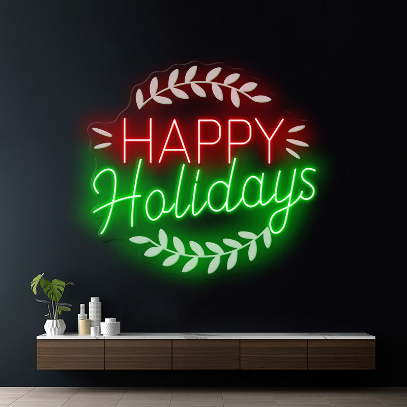 Happy Holiday Led Neon Sign Home Party Decor Sign