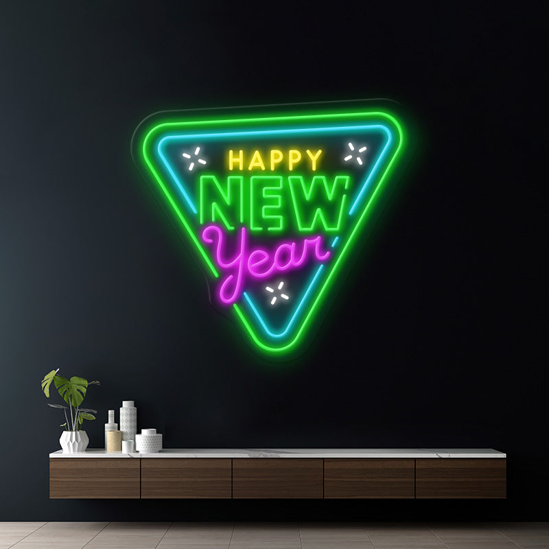 Colorful New Year Led Neon Sign Shop Decor Sign