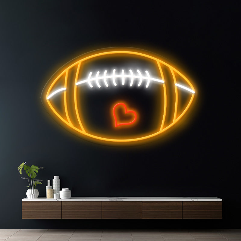 American Football LED Neon Sign Man Gift