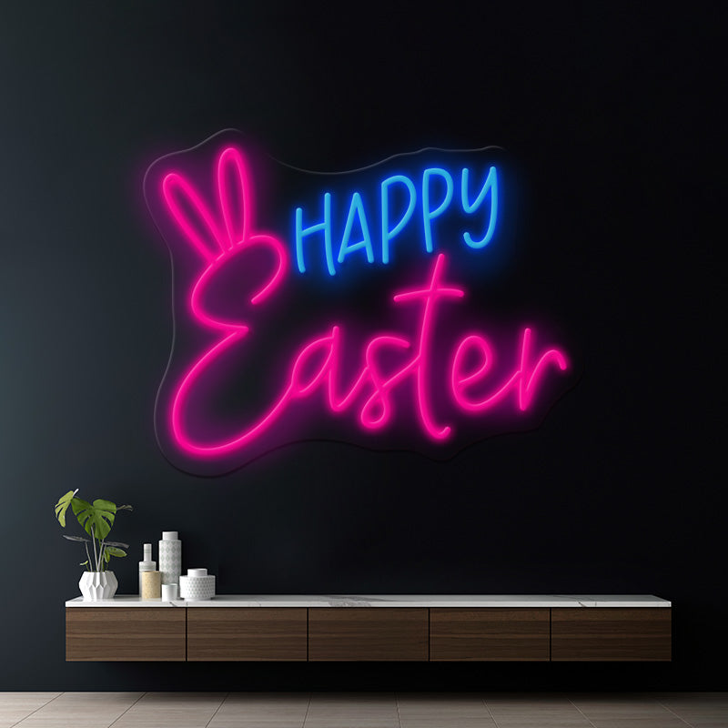 Happy Easter Led Neon Sign Party Decor Sign