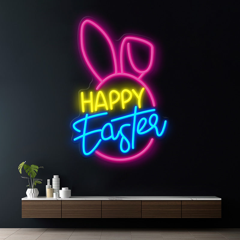 Happy Easter Led Neon Sign Festival Party Decor Sign