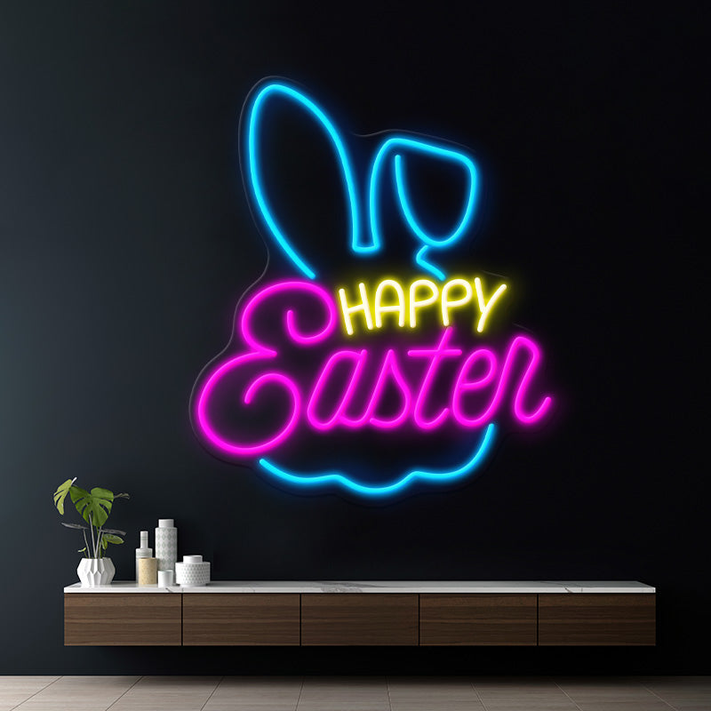 Happy Easter Led Neon Sign Home Party Decor Sign