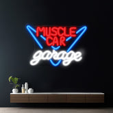 Muscle Car Garage Led Neon Sign Man Cave Room  Decor