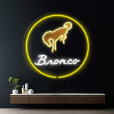 Bronco Led Neon Sign Man Cave Room Decor Sign