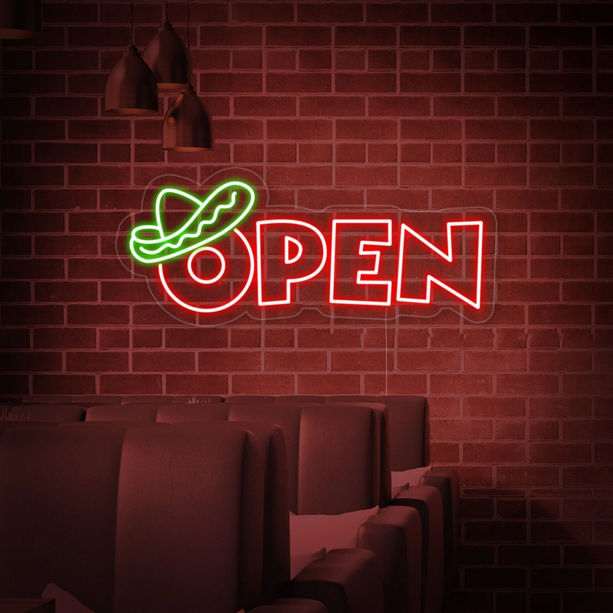 Mexican Food Shop Open Led Neon Sign