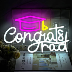 2024 Congrats Grad Sign Graduation Cap Led Neon Sign