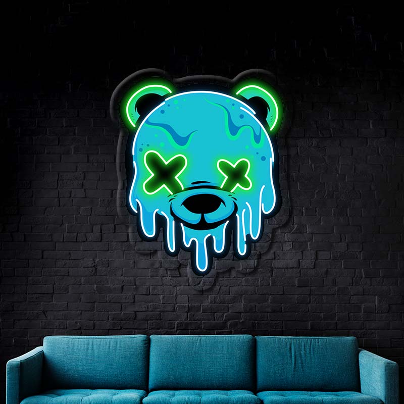 Ice Bear Head Led Neon Sign Home Decor Sign