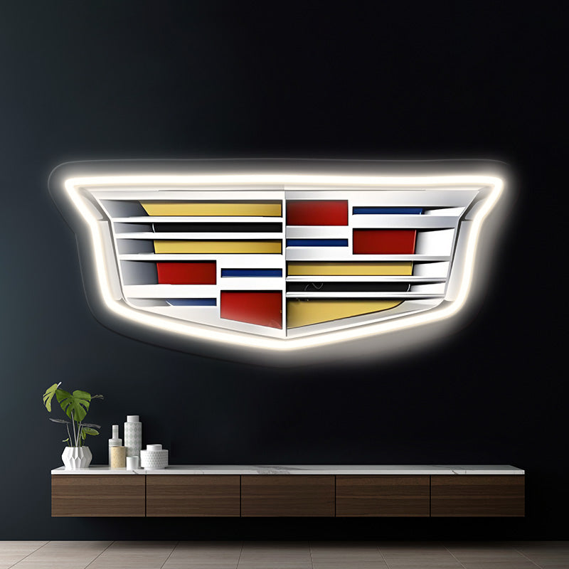 Cadillac Automotive Logo Led Neon Sign Garage Room Decor