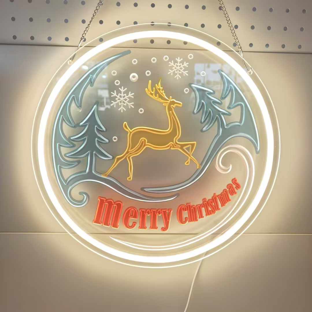 Merry Christmas Led Neon Sign Shop Decor Sign