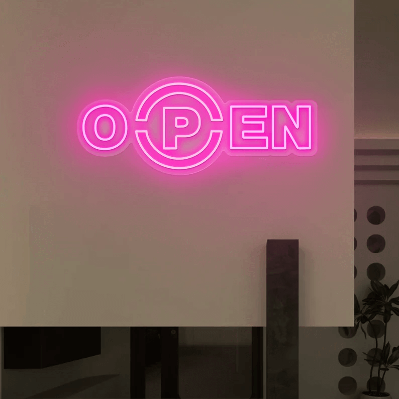 Acrylic Led Open Neon Sign Shop Decor Sign