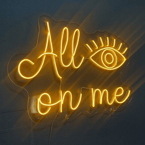 All Eyes On Me Neon Sign Wall Decor Art