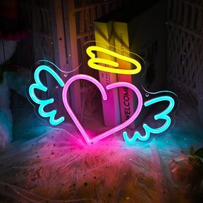 Angel Heart Neon Sign