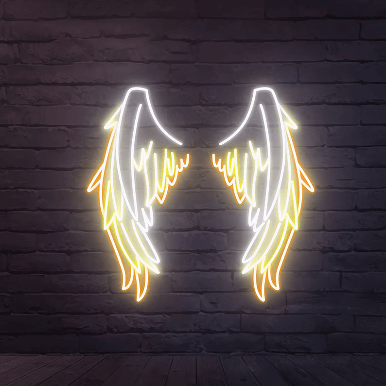 Angel Wing Neon Sign Custom Handmade Art Neon Light