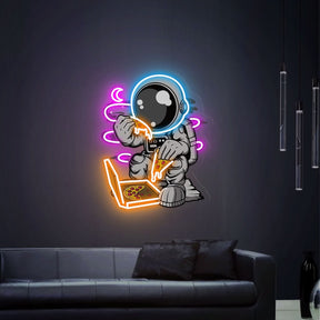 Astronaut Neon Sign Pizza Neon Sign UV Printing Acrylic Neon Sign