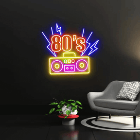 Back To The 80s Neon Light  Retro Party Decor Neon Sign