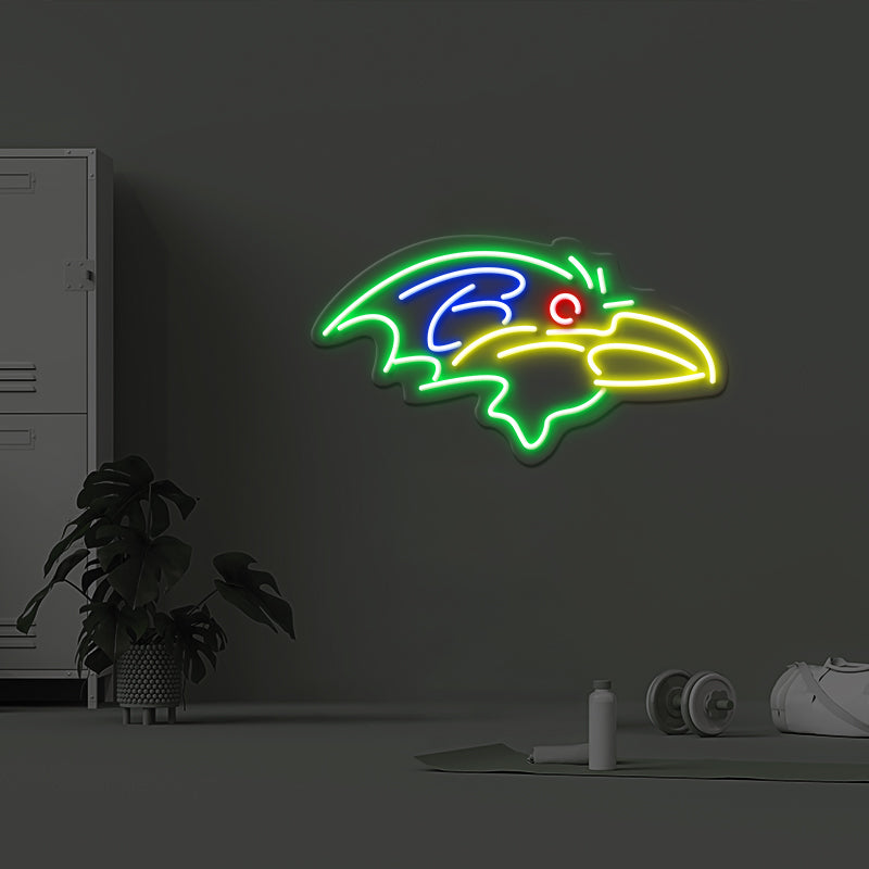 Baltimore Ravens LED Neon Sign Sports Team Logo Sign