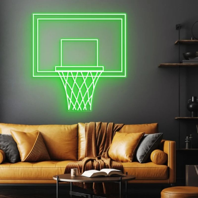 Basketball Hoop LED Neon Light Game Room Decor Sign