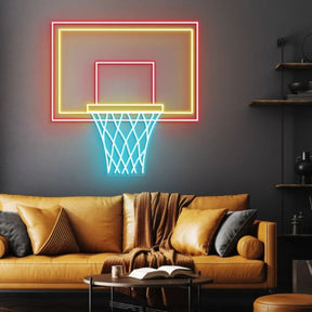 Basketball Hoop LED Neon Light Game Room Decor Sign