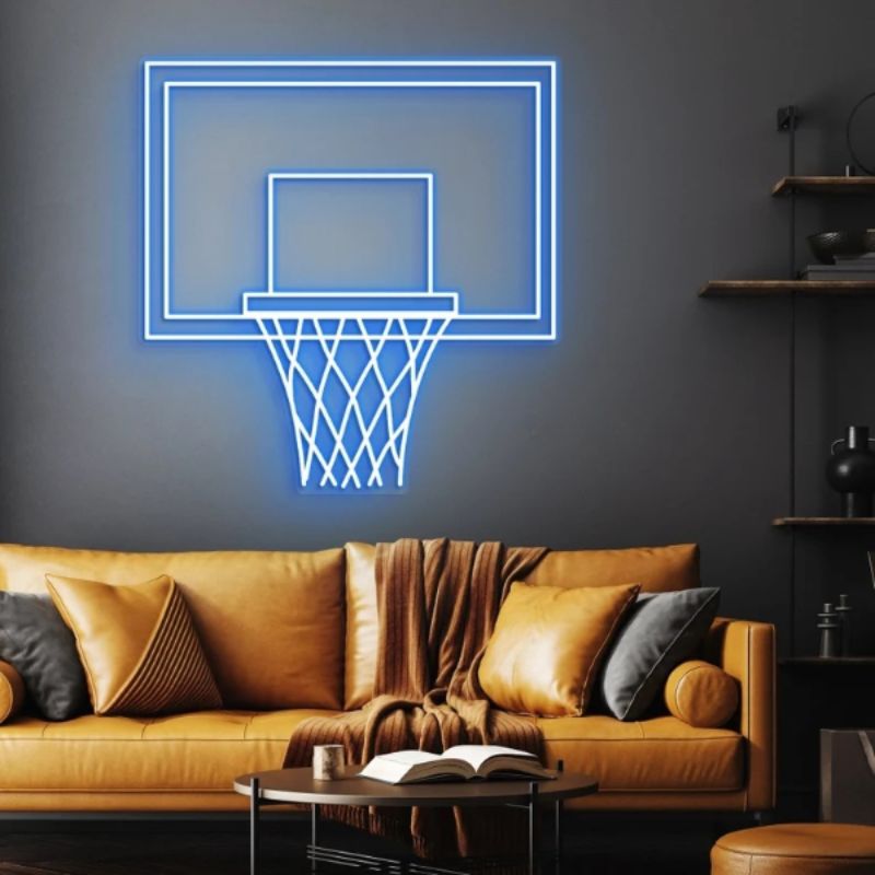 Basketball Hoop LED Neon Light Game Room Decor Sign