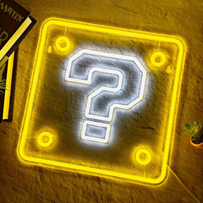 Block Neon Sign Question Square Led Neon Sign