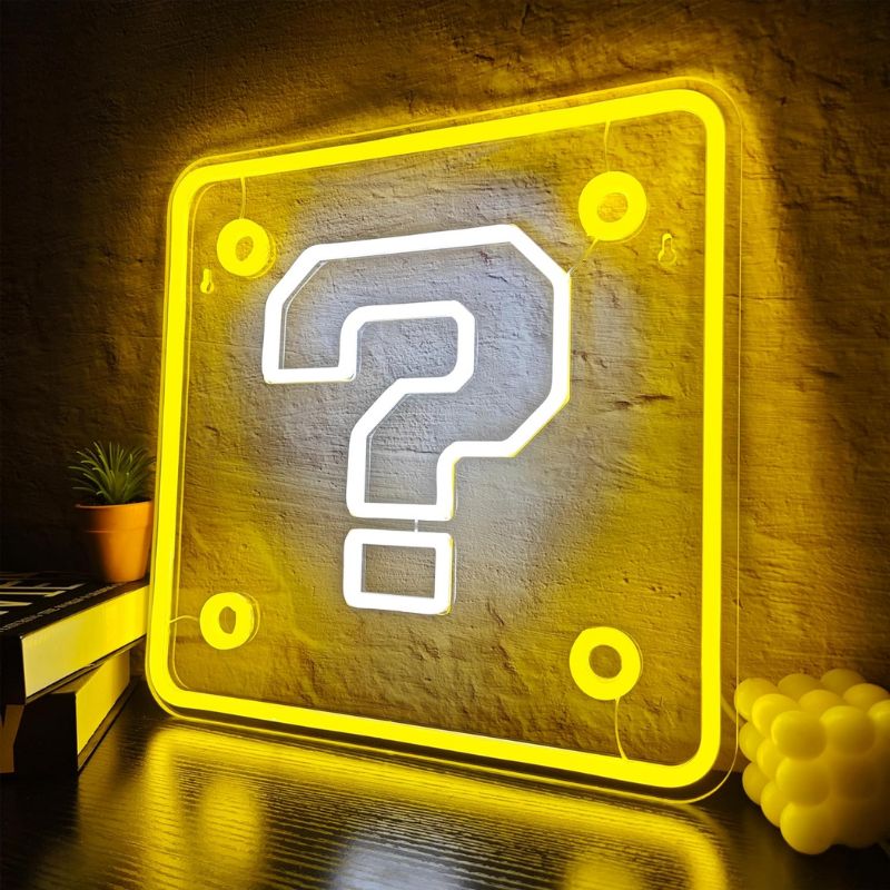 Block Neon Sign Question Square Led Neon Sign