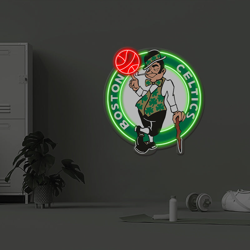 Boston Celtics NBA Led Neon Sign Man Cave Decor