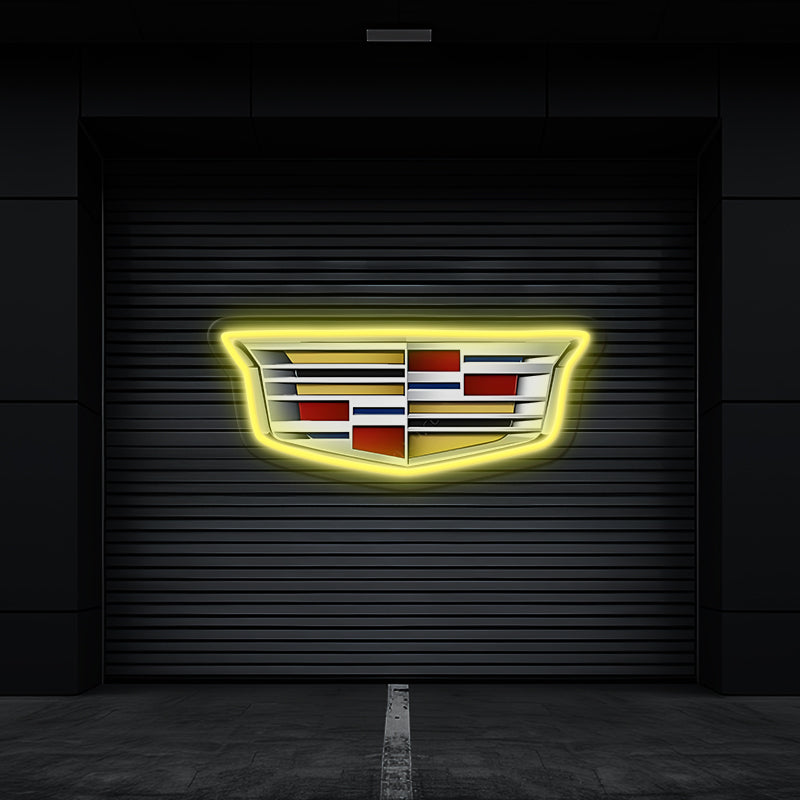 Cadillac Automotive Logo Led Neon Sign Garage Room Decor