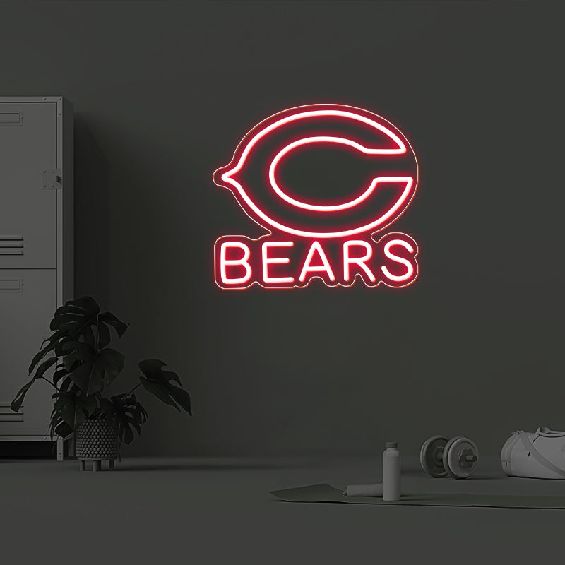 Chicago Bear Led Neon Sign Light Man Cave Gift