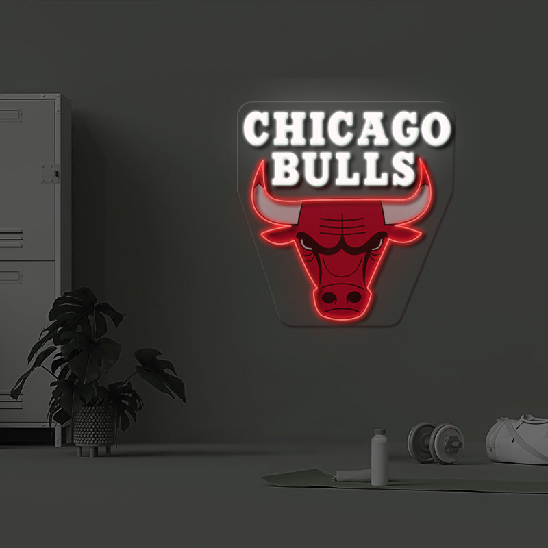 Chicago Bulls NBA Led Neon Sign Man Cave Decor