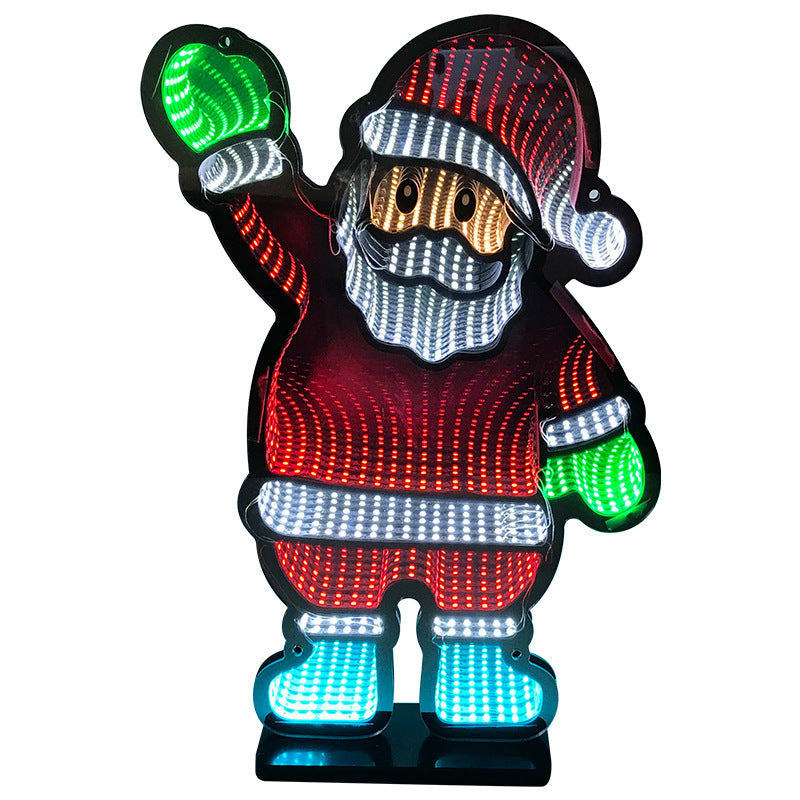 Santa’s Led Infinity Mirror Christmas Decor Sign