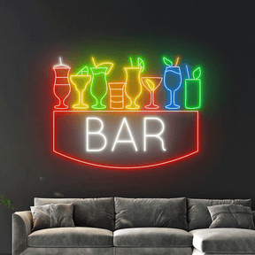 Cocktail Bar Neon Sign Bar Logo LED Light