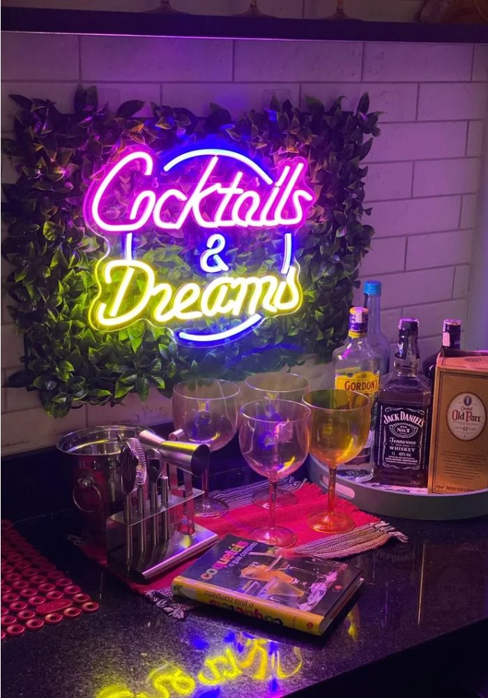 Cocktails & Dreams Neon Sign Bar Led Neon Sign