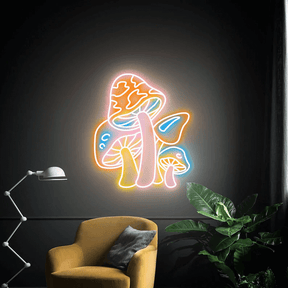 Colorful Mushroom Neon Sign Kids Room Decor Sign