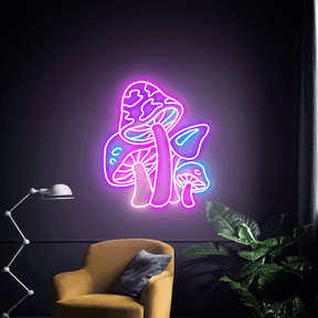 Colorful Mushroom Neon Sign Kids Room Decor Sign