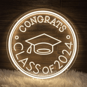 Congrats Class Of 2024 Neon Sign Prom Party Decor Sign