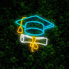 Congrats Grad Led Neon Sign Book and Cap Neon Sign